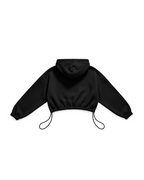 BASIC CROP HOODIE OVERSIZE BLACK