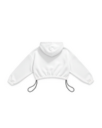 BASIC CROP HOODIE OVERSIZE WHITE