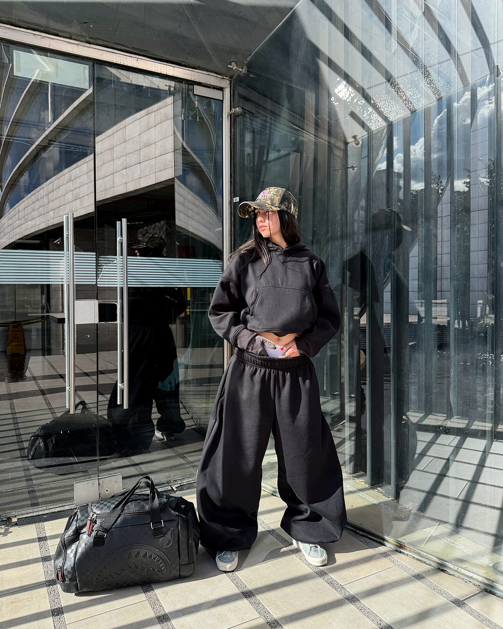 ECHO CHANDAL BAGGY FIT BLACK UNISEX