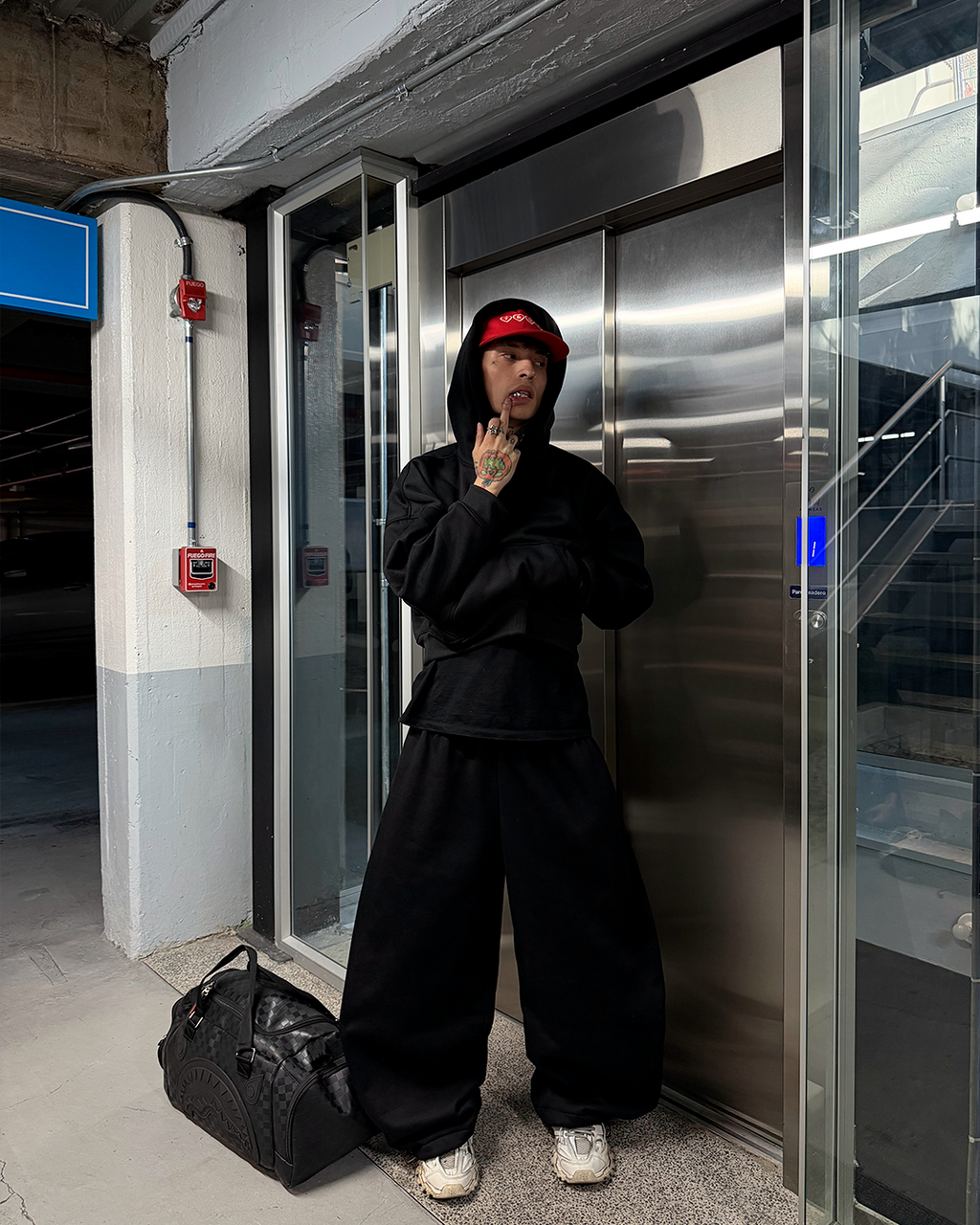 ECHO CHANDAL BAGGY FIT BLACK UNISEX