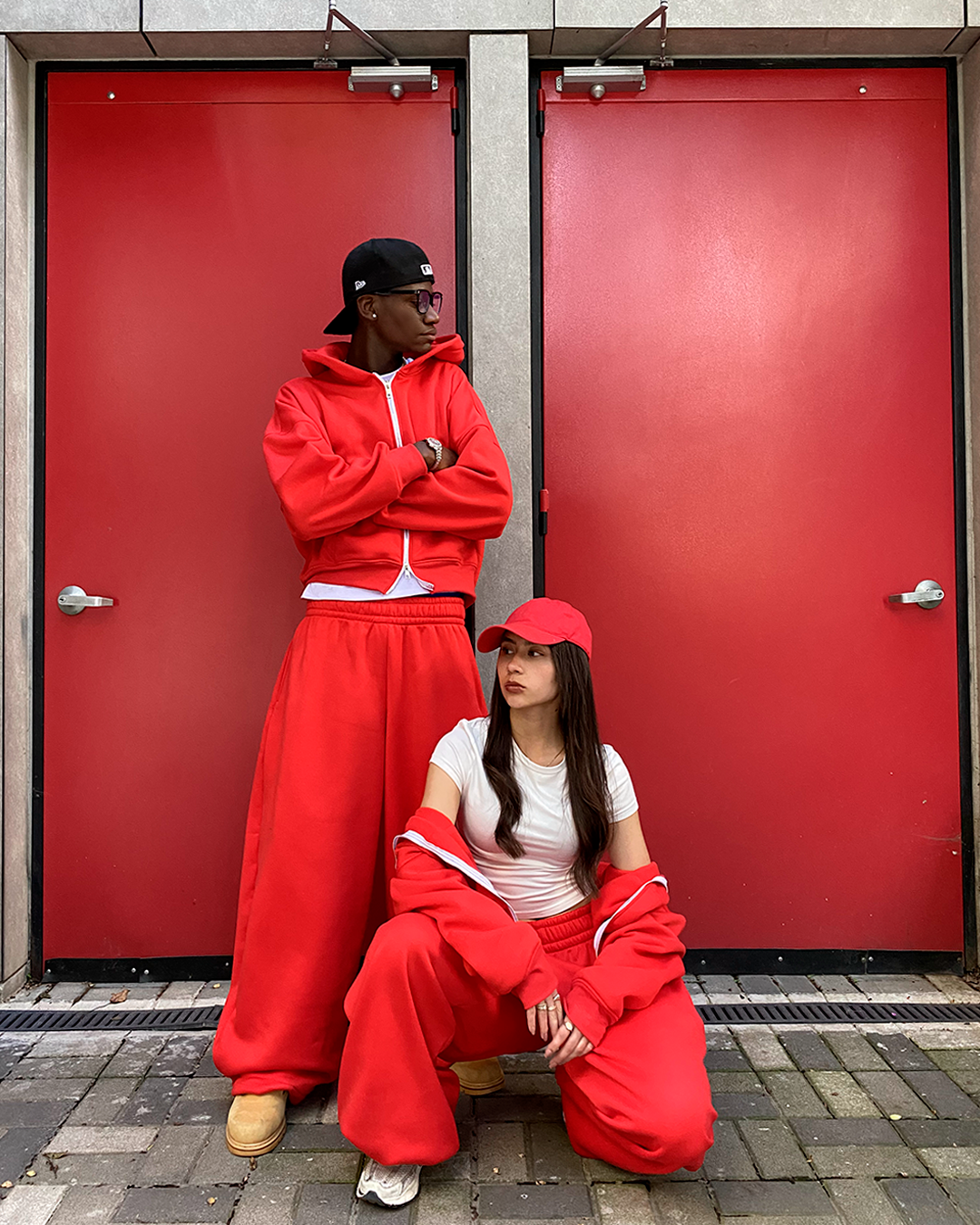 ECHO CHANDAL BAGGY FIT UNISEX ROJO