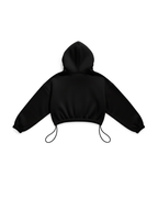 BASIC CROP HOODIE OVERSIZE BLACK