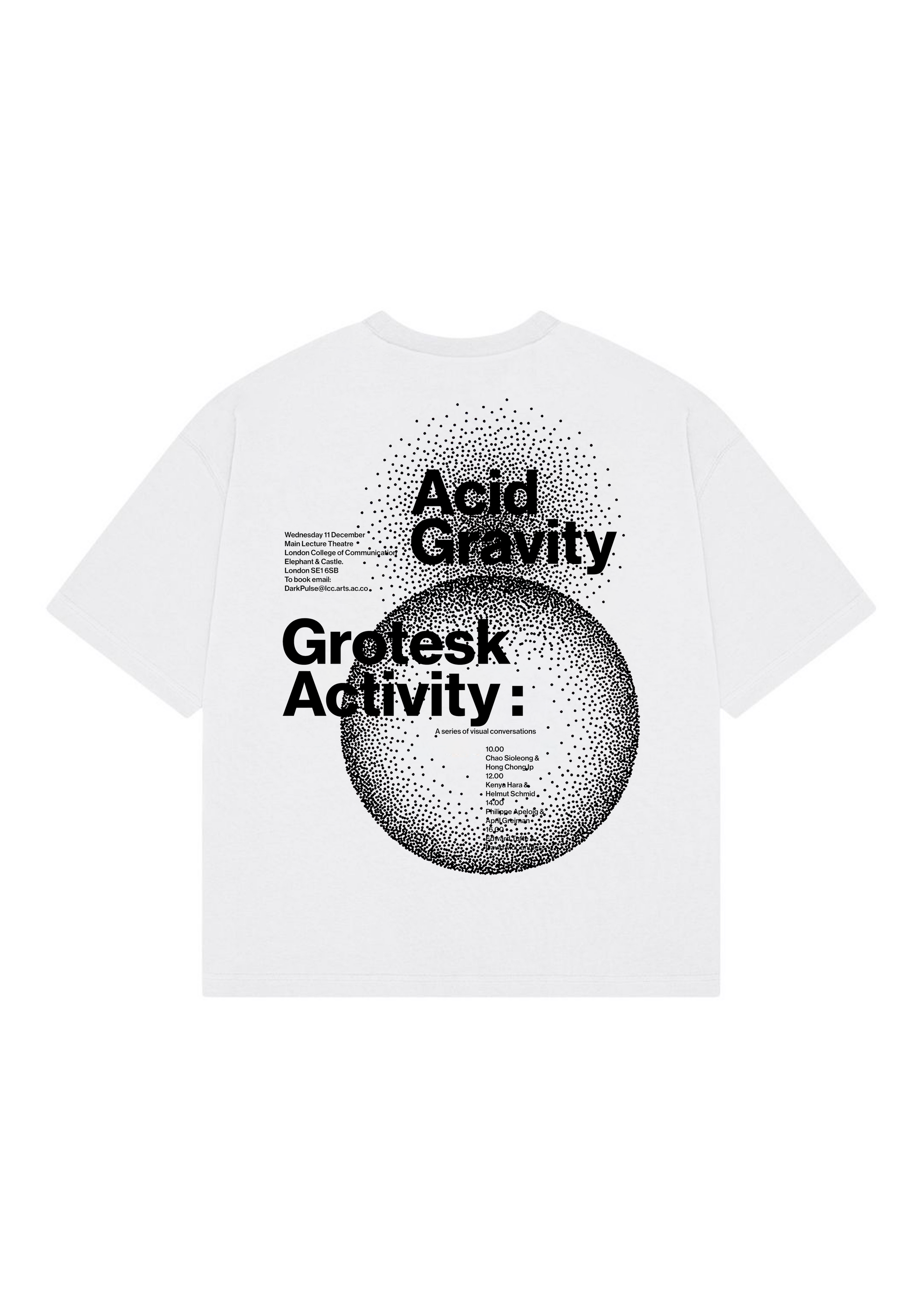 CAMISETA DARK PULSE REGULAR FIT ACID GRAVITY GROTESK ACTIVITY WHITE