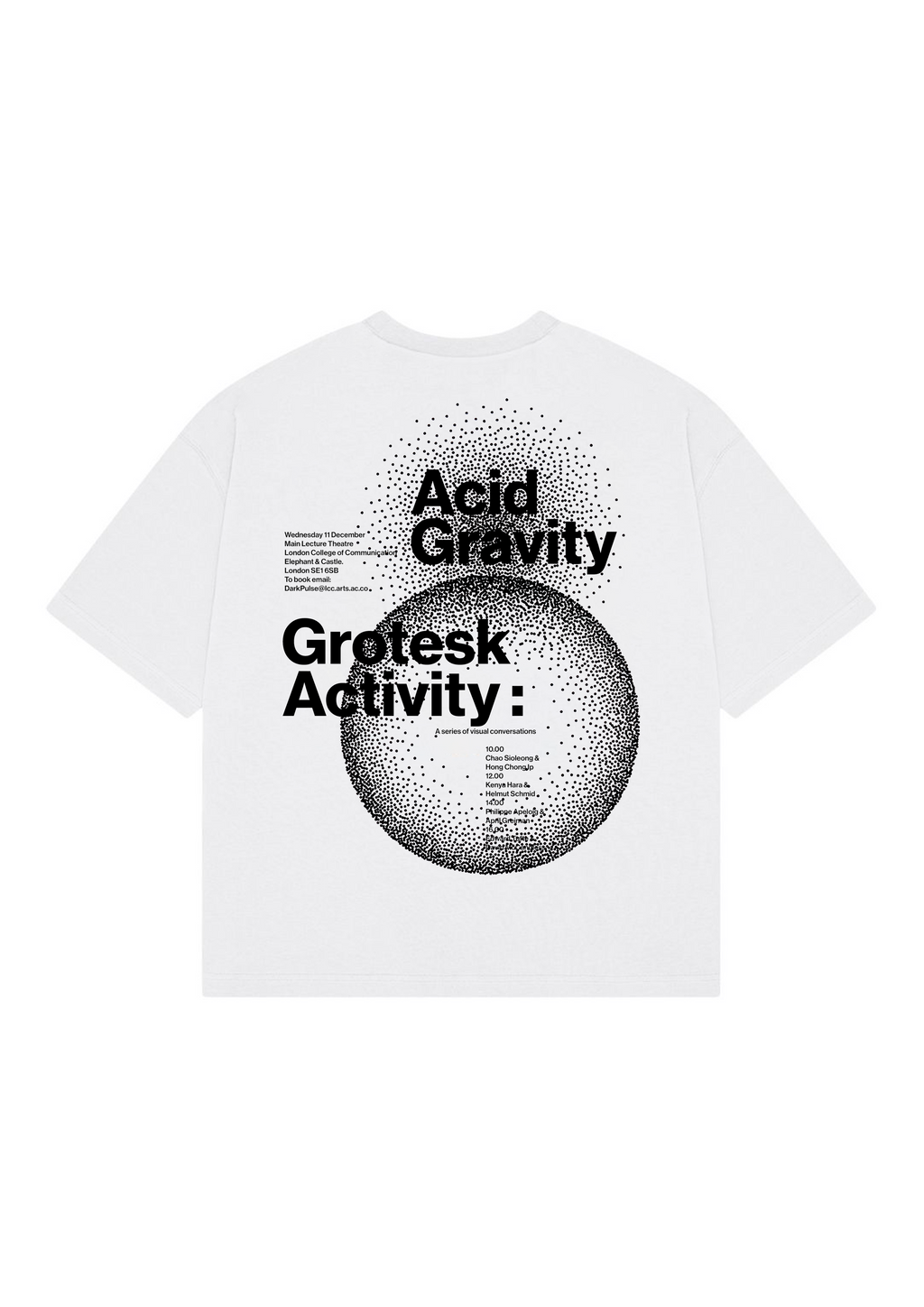 CAMISETA DARK PULSE REGULAR FIT ACID GRAVITY GROTESK ACTIVITY WHITE