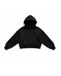 BASIC HOODIE CROPPED FIT BLACK