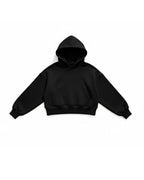 BASIC HOODIE CROPPED FIT BLACK