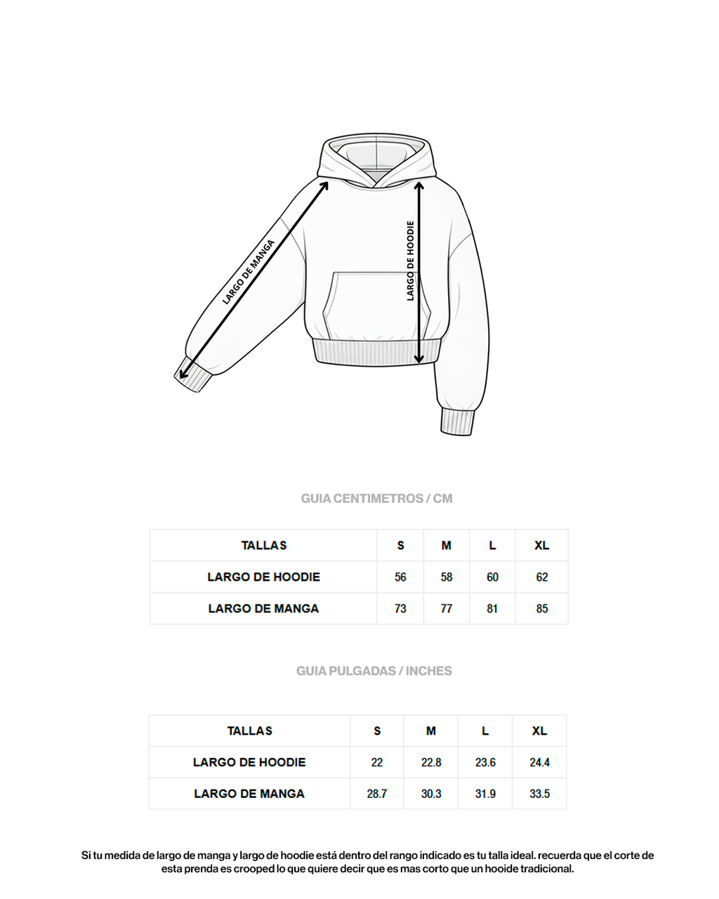 BASIC HOODIE CROPPED FIT GRIS
