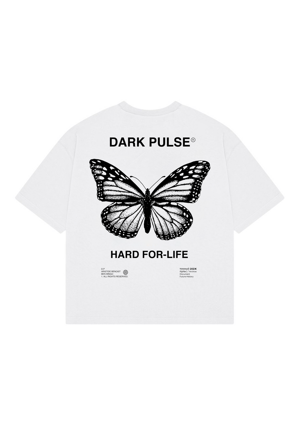 CAMISETA DARK PULSE REGULAR FIT HARD FOR LIFE WHITE