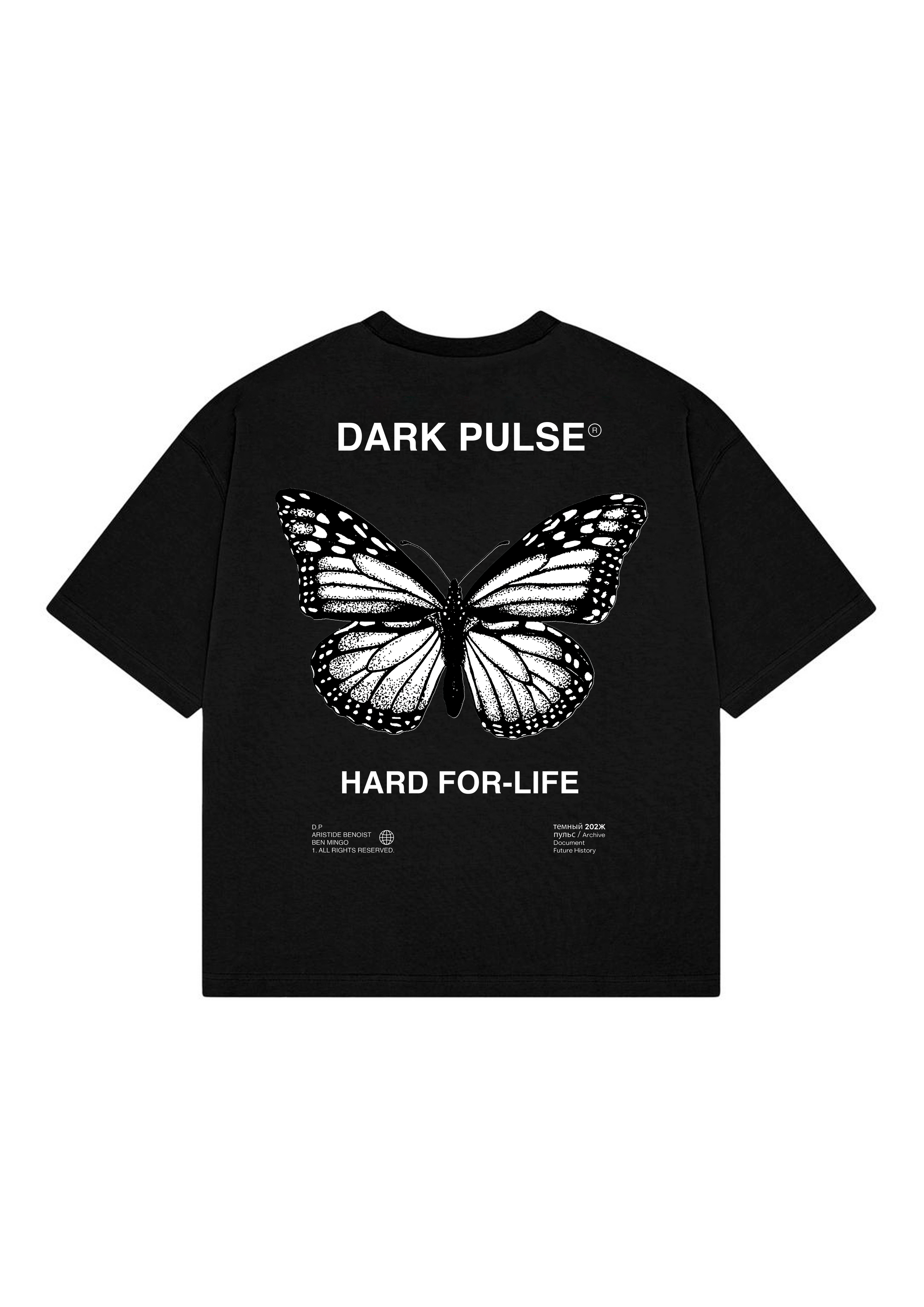 CAMISETA DARK PULSE REGULAR FIT HARD FOR LIFE BLACK