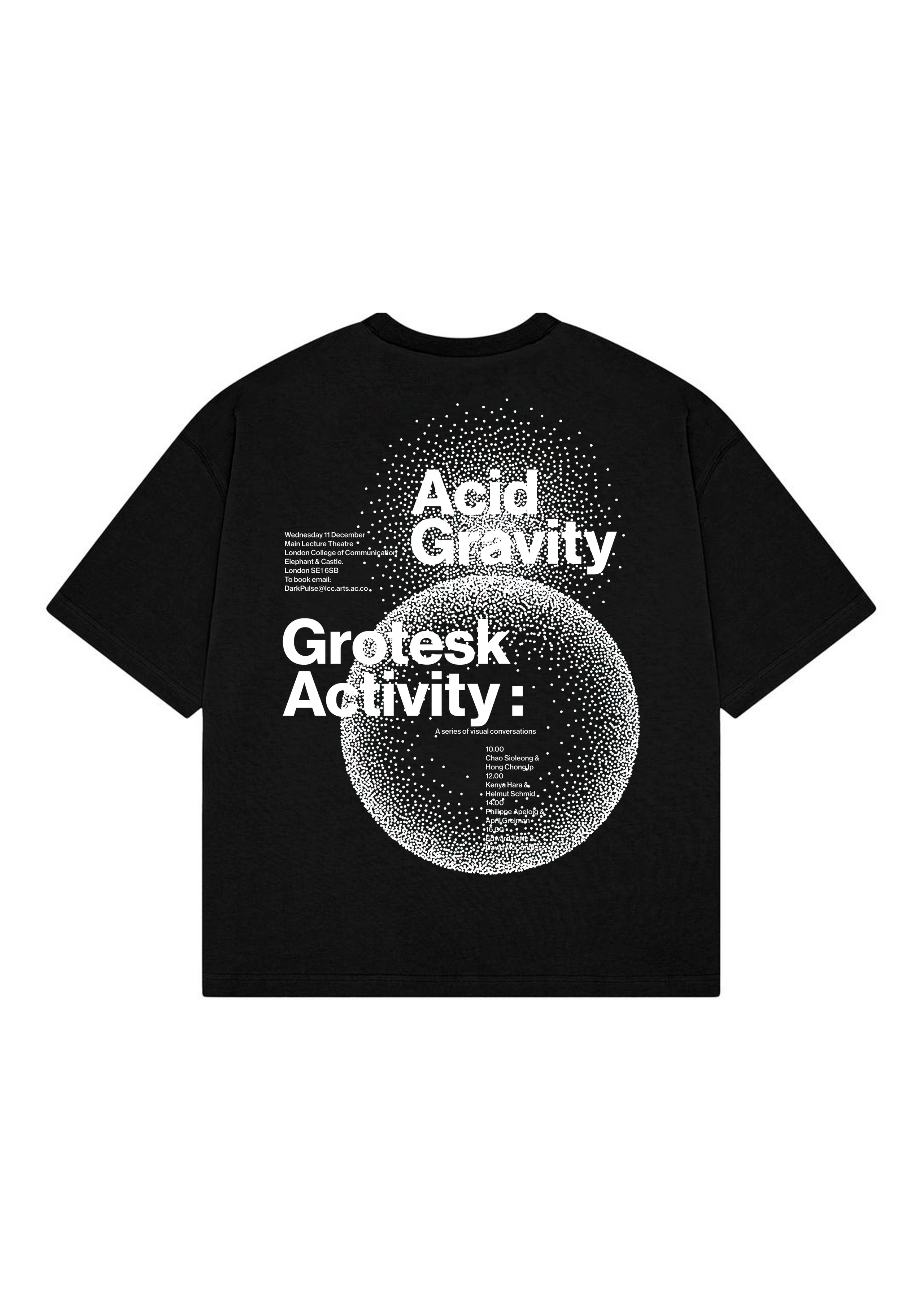 CAMISETA DARK PULSE REGULAR FIT ACID GRAVITY GROTESK ACTIVITY BLACK